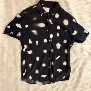 DUVIN Stylish Black and White Men's Shirt